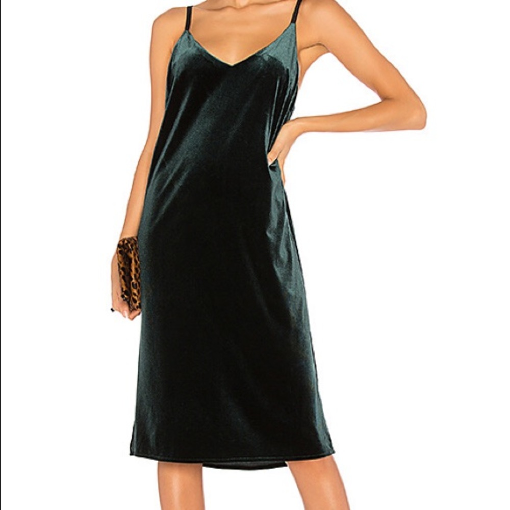Sanctuary Dark Green Velvet Dress